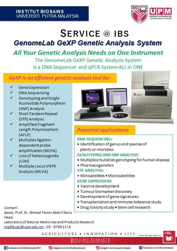 Sistem Analisis Genetik GenomeLab GeXP 
